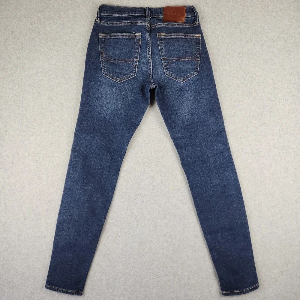 Hollister Super Skinny Stretchy Jeans Women's‎ Size W26 L29 Actual Dark Wash 10s